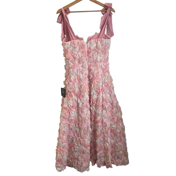 Lulus Womens Coquette Fairycore Floral Rosette Dress Size S Cottagecore Princess - Picture 2 of 15